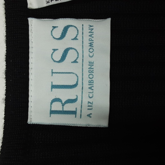 Liz Claiborne Russ Black Velvet Sweater Vest Woman's Medium - Picture 4 of 10